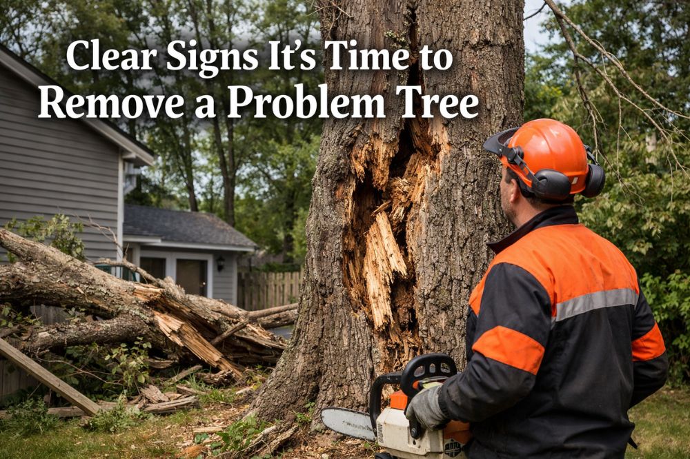 Storm-damaged tree being removed in Metro Atlanta