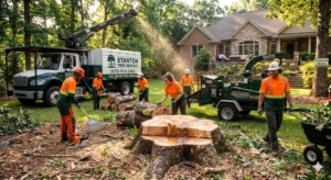 Stanton Tree Service stump grinding work